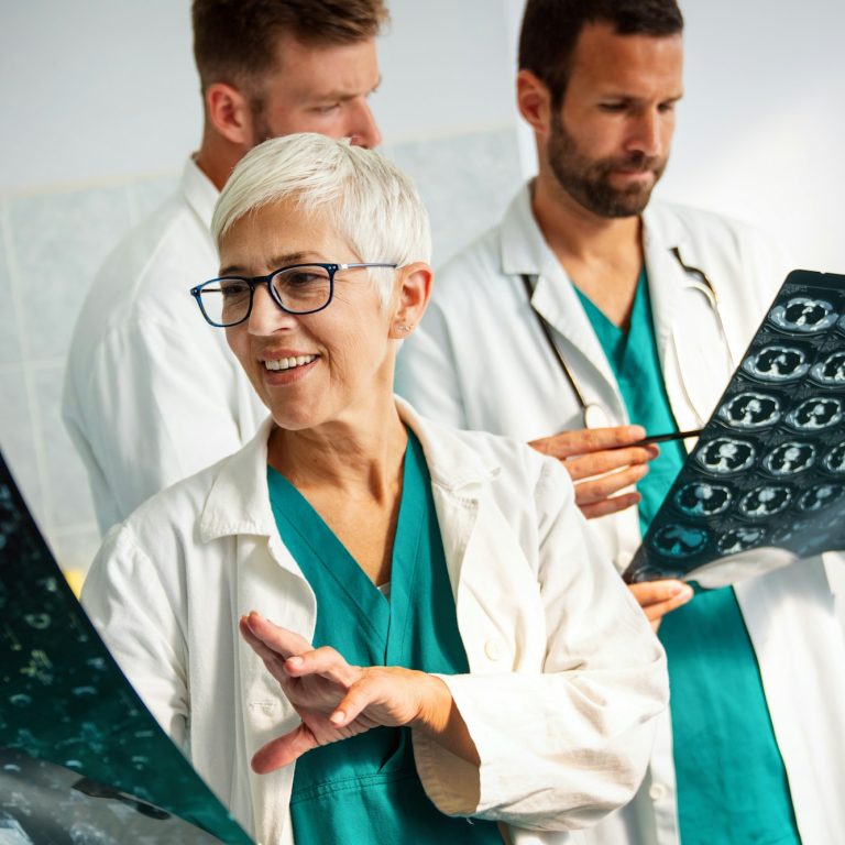 Radiology, health care, people, surgery and medicine concept